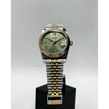 Custom Seiko Mod • 2-Tone Rose Gold Olive Roman DateJust • 36mm